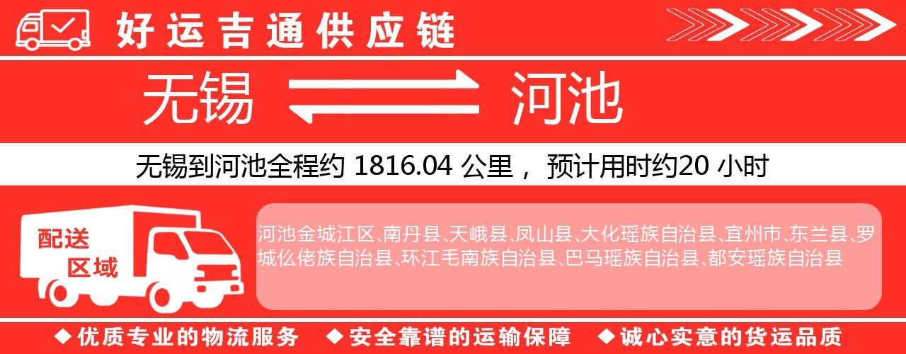 无锡到河池物流专线-无锡至河池物流公司